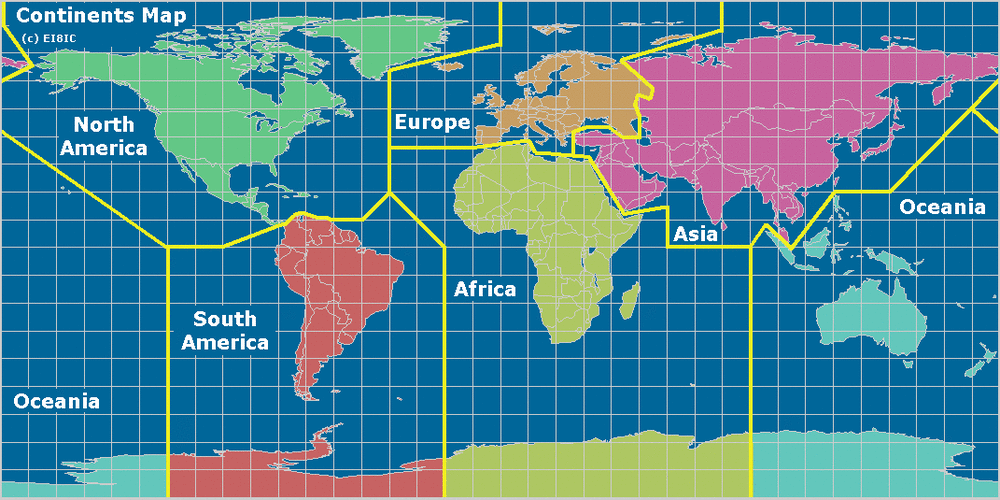 Continents Map