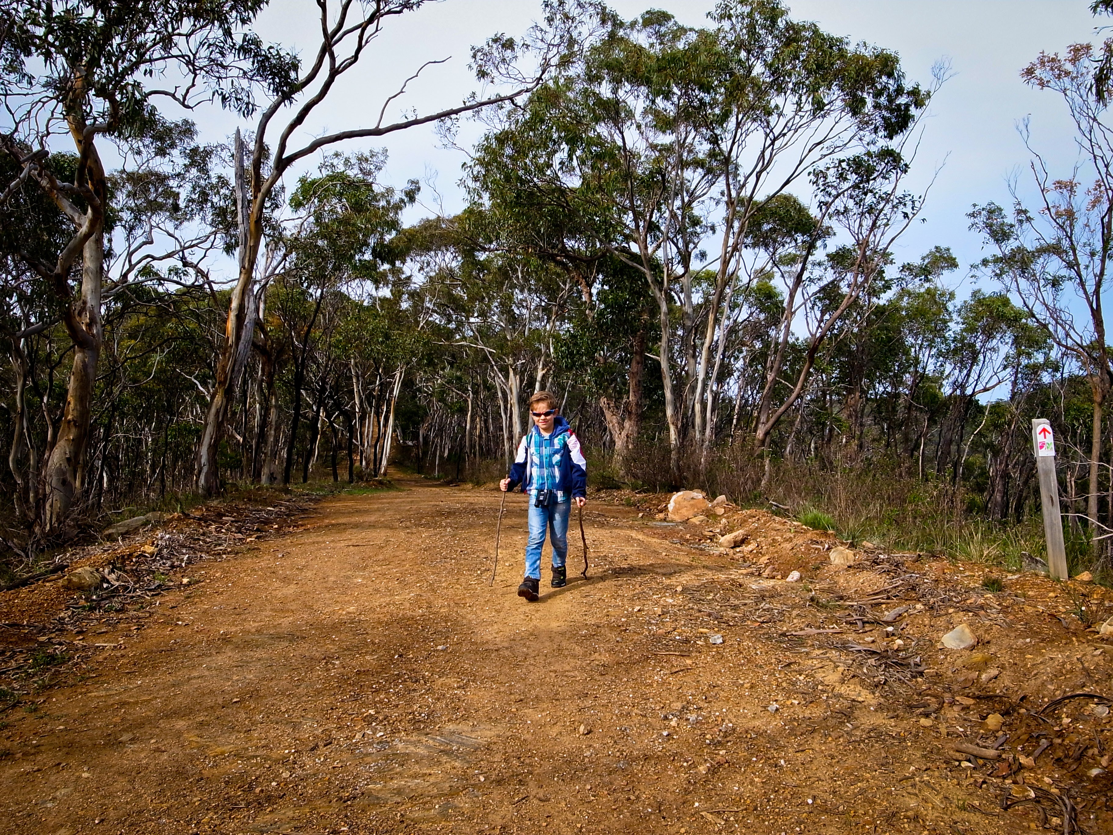 Luca hiking